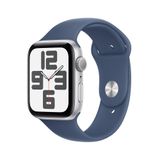 Apple Watch Se Gps Caixa Prateada De Alumínio 44 Mm Pulseira Esportiva Denim P/m