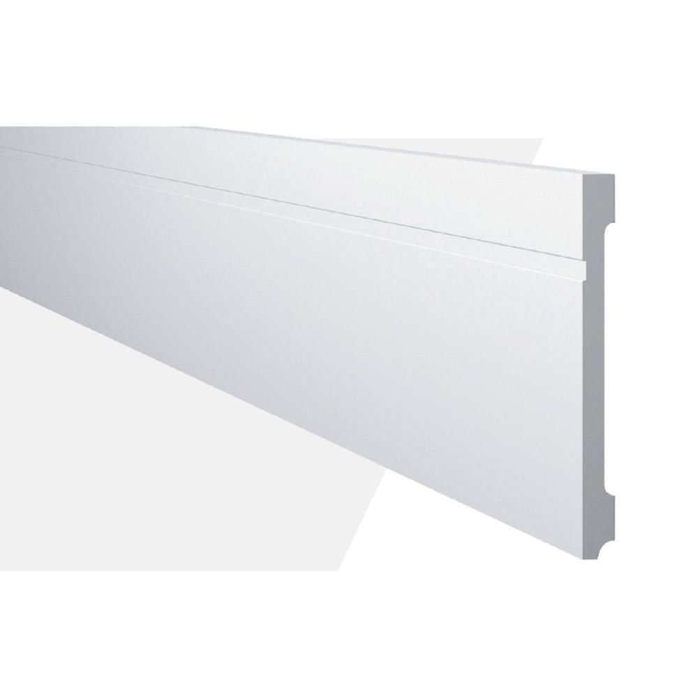 Rodapé GART de Poliestireno FB20 18mmx20cm Metro Linear Branco