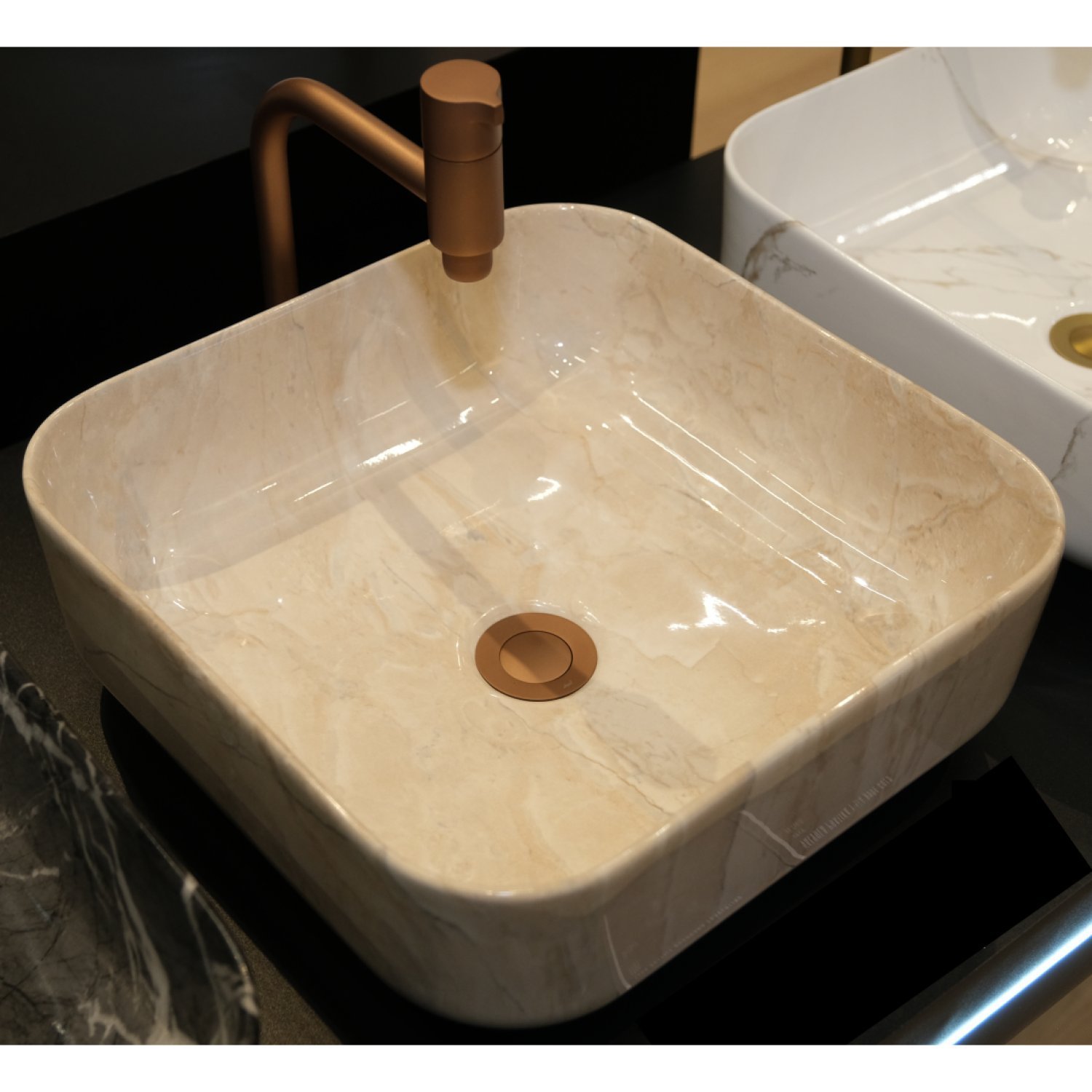 Cuba De Apoio Sottile Quadrada Japi Bege