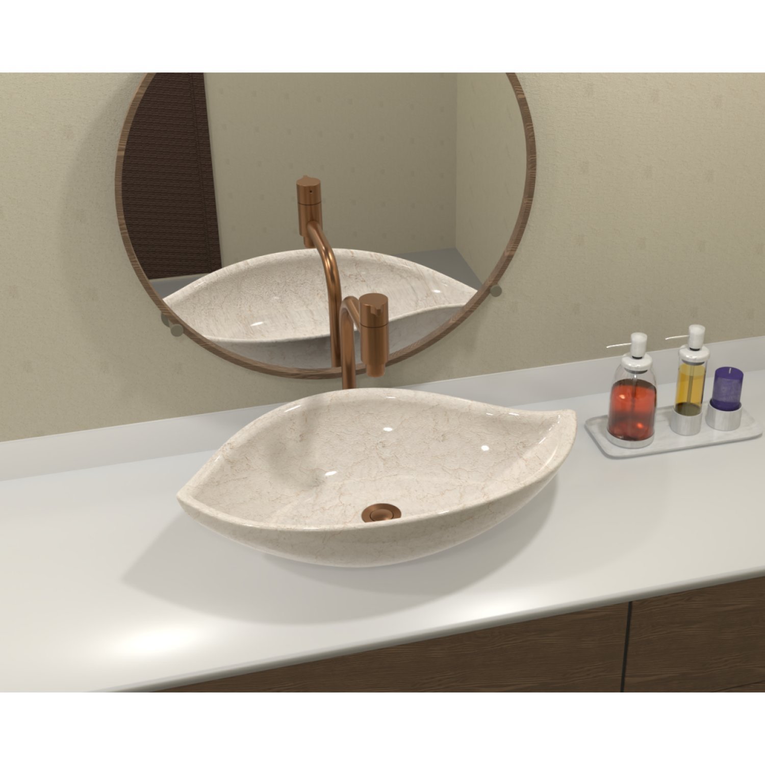 Cuba De Apoio Treviso Travertino Japi Bege