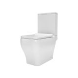 Kit Vaso Sanitário Com Caixa Acoplada E Assento Soft Close Sentiero Acqua Brasil Branco Brilhante