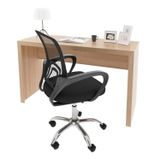 Kit 2 Peças Com Escrivaninha 127cm Me4135 E Cadeira Diretor Tela Mesh Tok 3310 Espresso Móveis Amendoa
