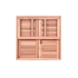 Janela Guilhotina com Ferragem Je821 Esel 120x100x12cm Natural