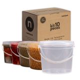 Balde Para Ingredientes 1.8l Tampa Lacre 10 Pçs