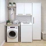 Lavanderia Modulada 1 Armário Multiuso E Armário Aéreo Uberlândia Branco
