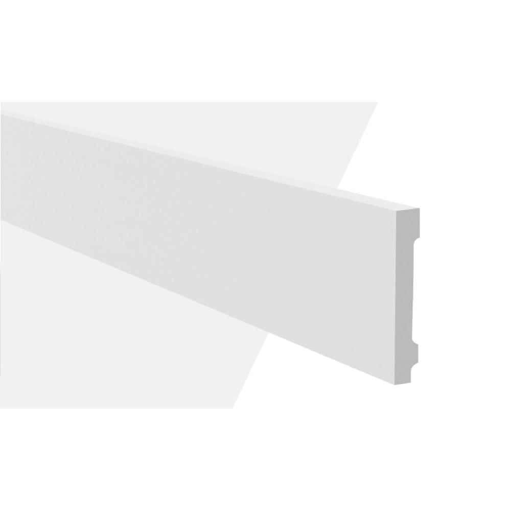 Rodapé GART de Poliestireno WB11 18mmx11cm Metro Linear Branco