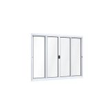 Janela de Correr Alumínio 4 Folhas Lucasa Ideale 100cmx200cm Branco