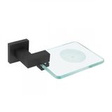Saboneteira de Parede Quadra Meber Metais Preto