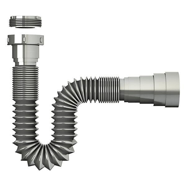 Sifão Pvc Sanfonado Universal Cromado Compace Cromado