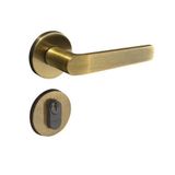 Fechadura 403 Com Roseta Bronze Oxidado Externa