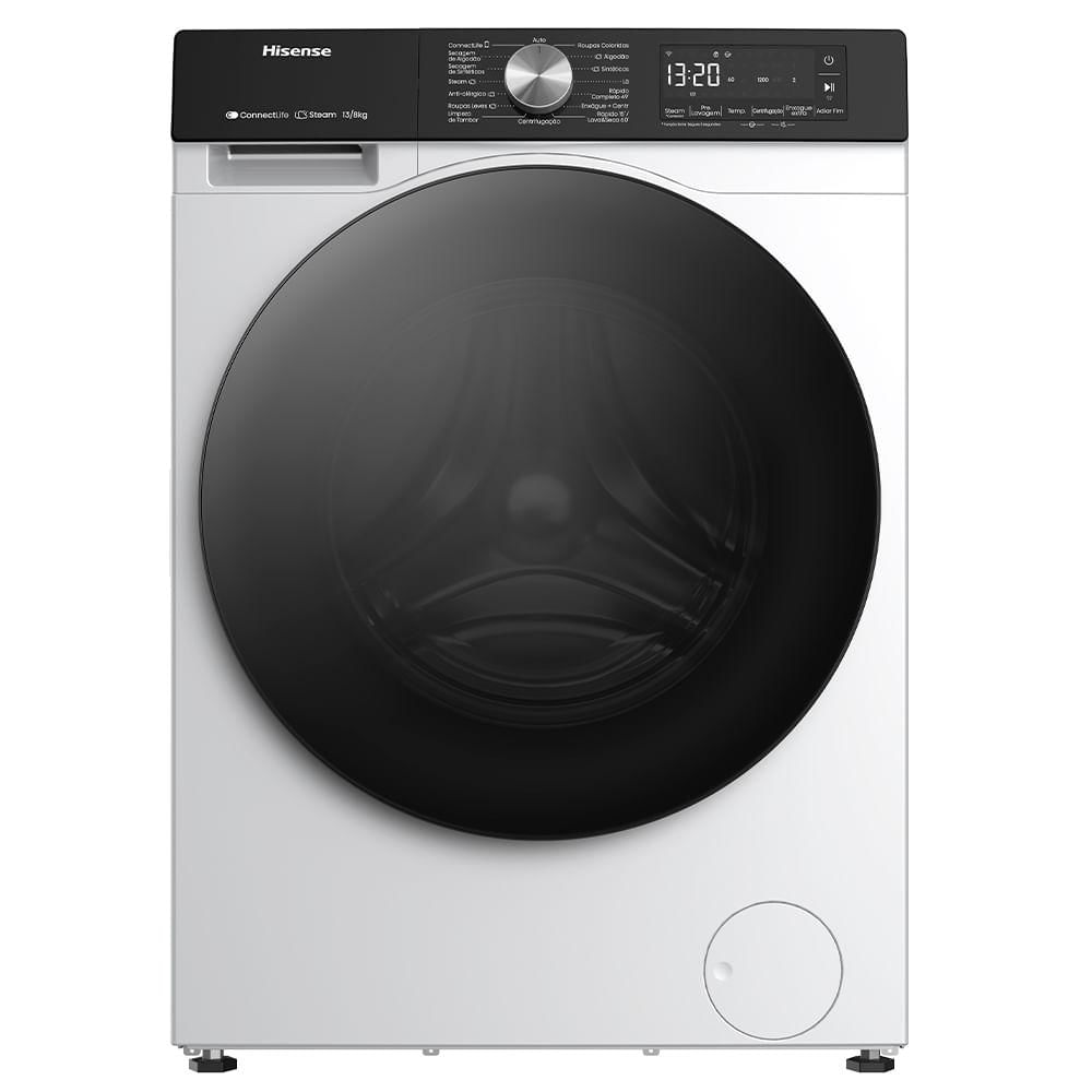 Lavadora de Roupa Lava e Seca 13 Kg Frontal Branco Inverter Hisense - 220v - Wd3s13 Lavadora de Roupa Lava e Seca 13 Kg Frontal Branco Inverter Hisense - 220v - Wd3s13