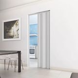 Porta Sanfonada De Pvc 210x72cm Com Trinco Bcf Cinza
