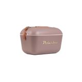 Bolsa Térmica Cooler Retrô Com Alça Em Couro 20 Litros Malva