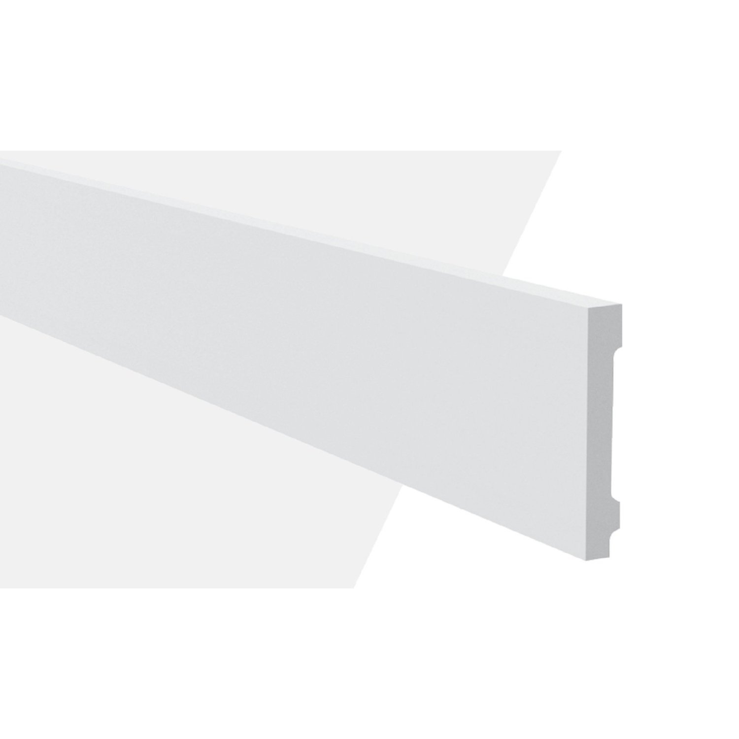 Kit Rodapé De Poliestireno 10cm X 13mm X 2.00m Fn10 Com 4 Barras Gart Branco Acetinado