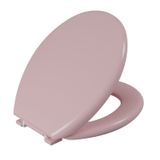 Assento Sanitário Almofadado Oval Astra Rosa
