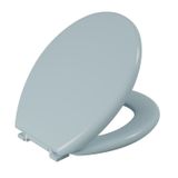 Assento Sanitário Almofadado Oval Astra Azul Claro