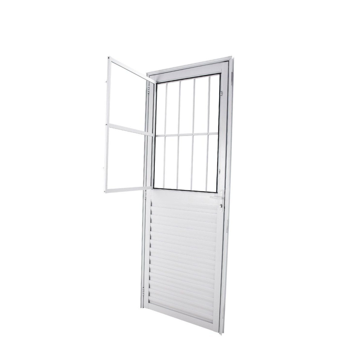 Porta Postigo Abertura Direita Vidro Liso 210x80cm Espresso Esquadrias Branco