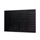 Janela De Alumínio Veneziana 100x150cm 6 Folhas Com Grade E Vidro Liso Ultra Ramassol Preto