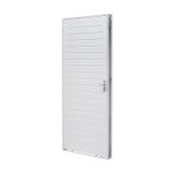 Porta De Aço Lambri 215x83cm Batente 12cm Qualitysol Ramassol Branco