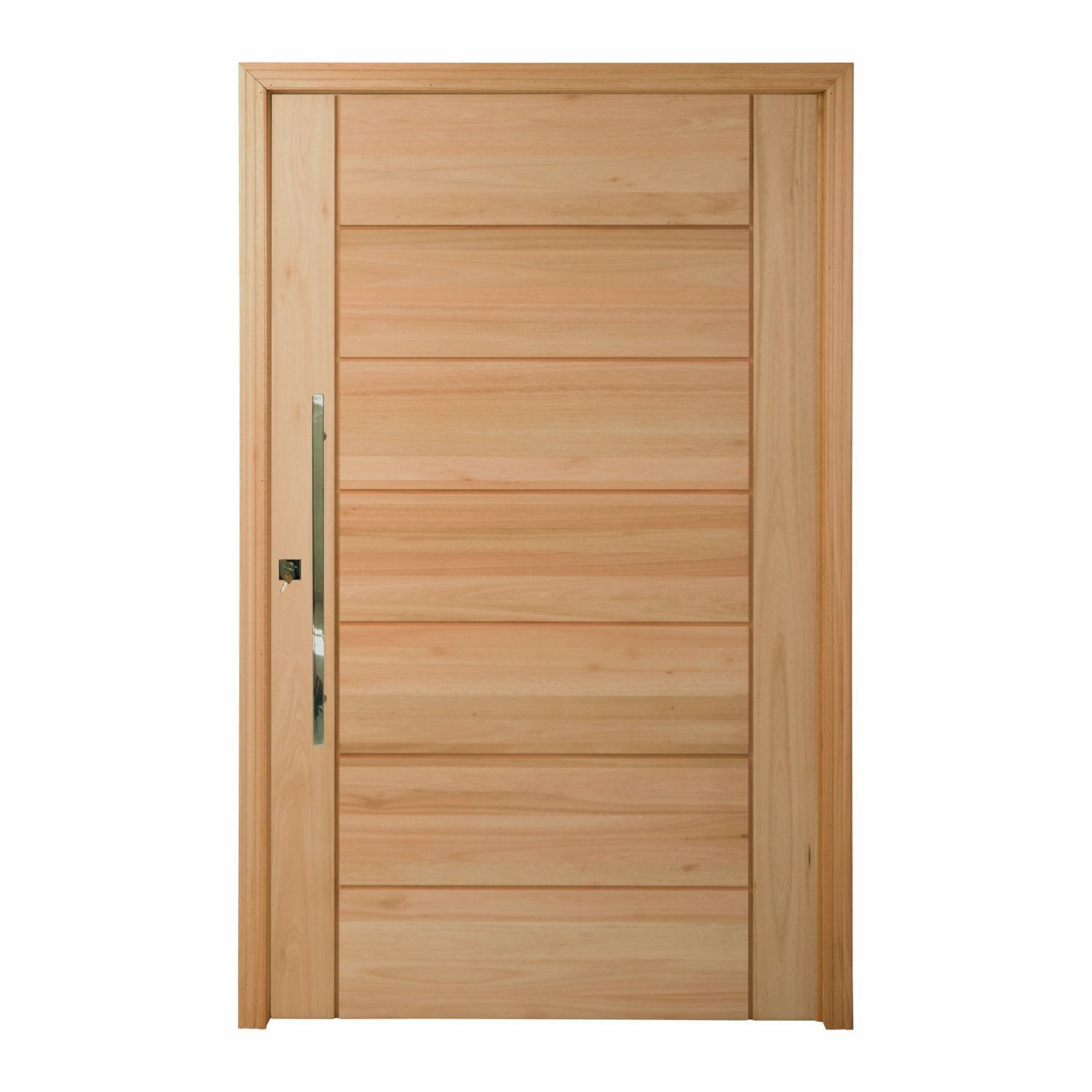 Porta Pivotante Maciça 214x127cm Eucalipto Pm58 Quartier Cruzeiro Portas Natural