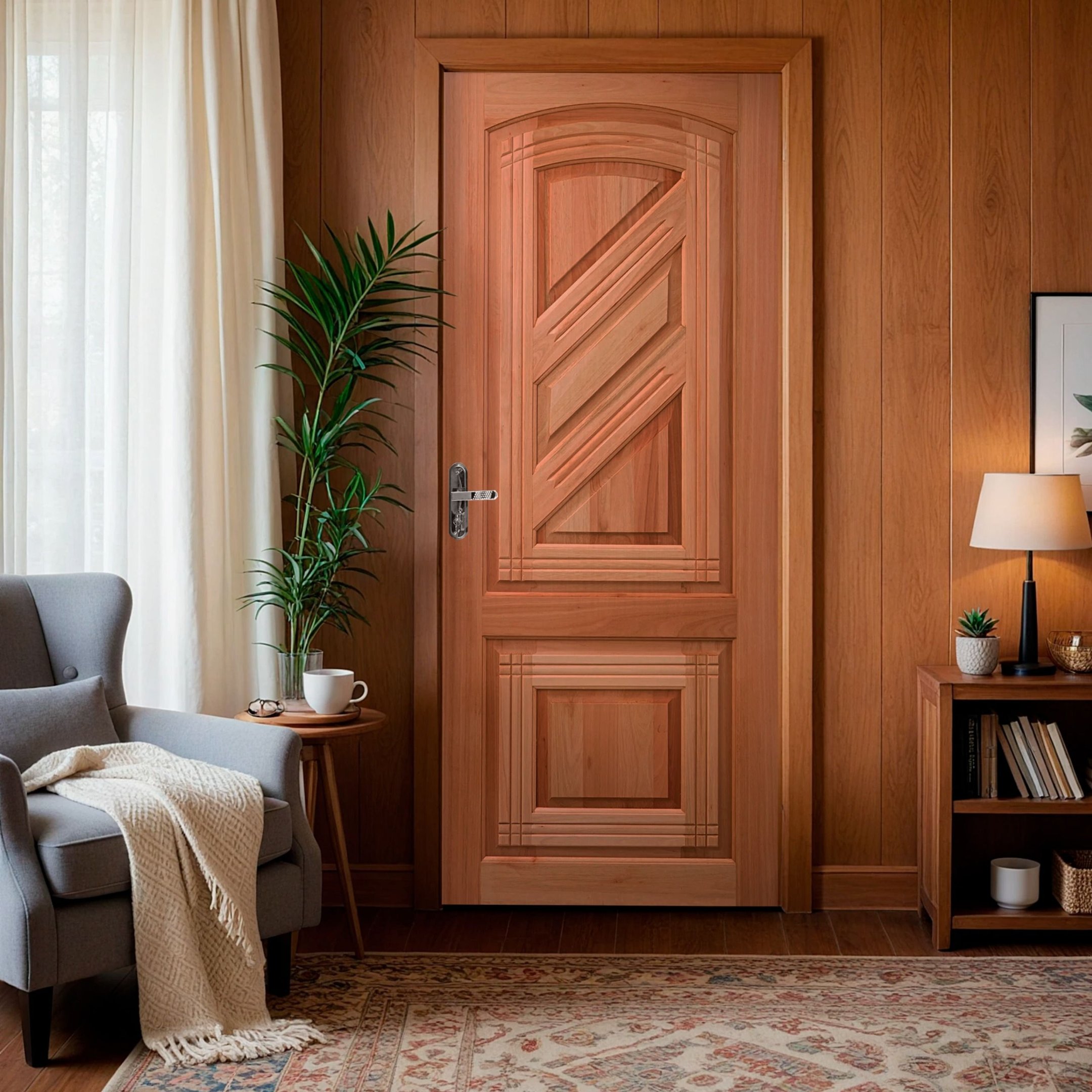 Folha De Porta Maciça 210x70cm Eucalipto Pm18 Advanced Cruzeiro Portas Natural