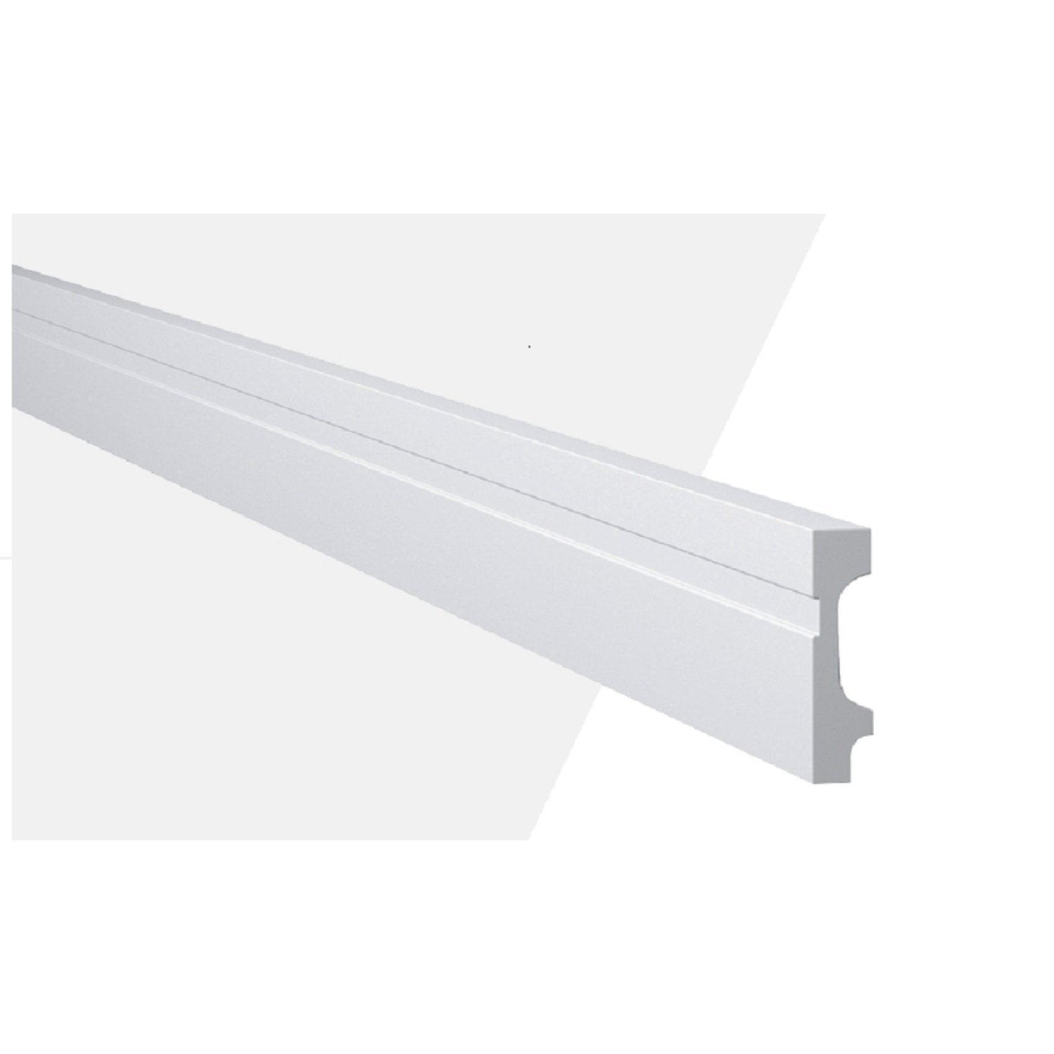 Rodapé De Poliestireno 7cm X 18mm X 2.44m Frisado Mf7 Nmc Branco
