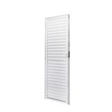 Porta De Aluminio Palheta 210x70cm Batente 4cm Ultra Ramassol Branco