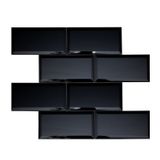 Pastilha Vidro Refletivo 37,6x30,5cm Mirror Brick Glass Mosaic Preto
