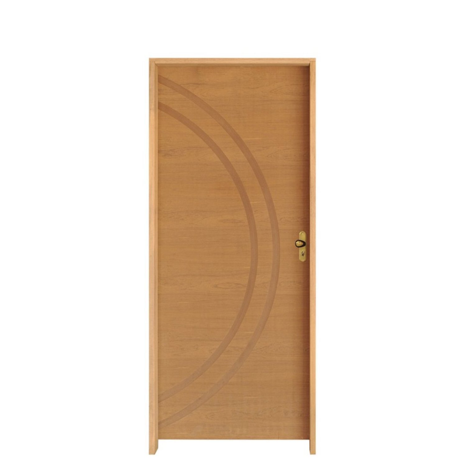 Kit Porta De Madeira 210x72cm Batente 11cm Fechadura Taco De Golf Concept 11 Hale Esquadrias Imbuia