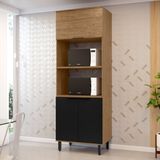 Paneleiro Torre Quente 2 Fornos Toscana Espresso Móveis Freijó/nero