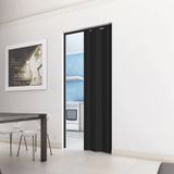Porta Sanfonada De Pvc 210x84cm Plastporta Bcf Preto