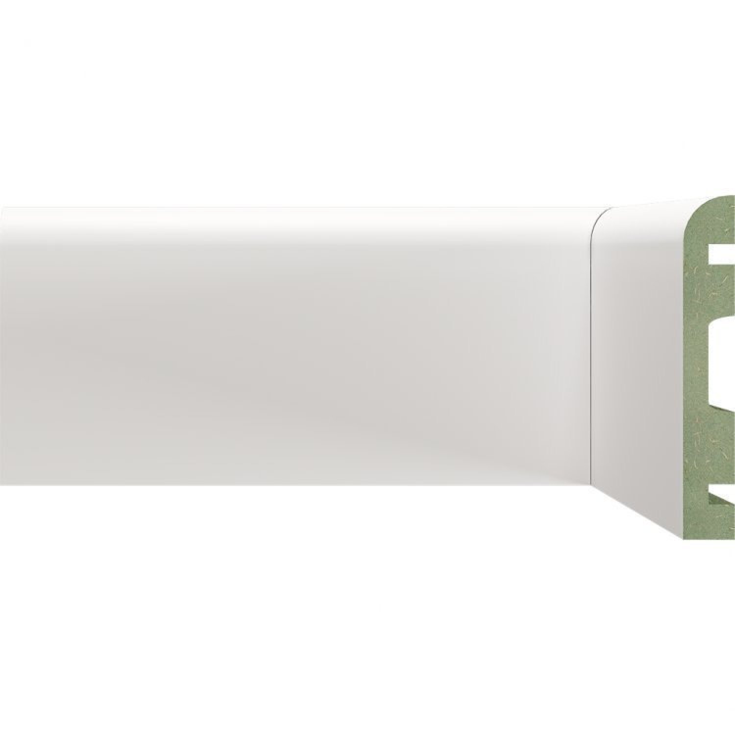 Kit Rodapé De Mdf 10cm X 15mm X 2,40m 30 Barras Liso Resistente A Umidade 1000 Moldufama Branco