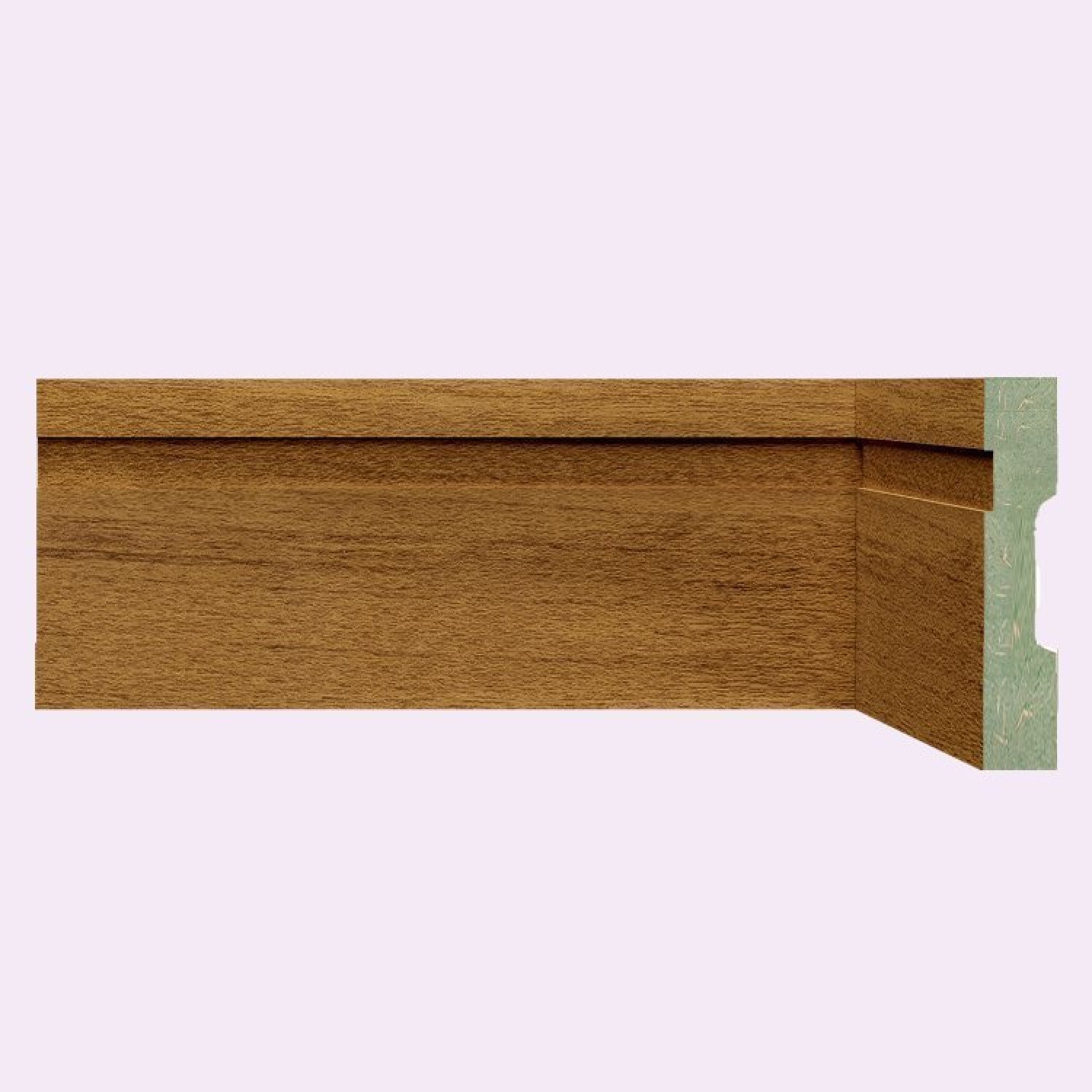 Kit Rodapé De Mdf 10cm X 15mm X 2,40m 20 Barras Com Friso Resistente A Umidade 1002 Moldufama Turim