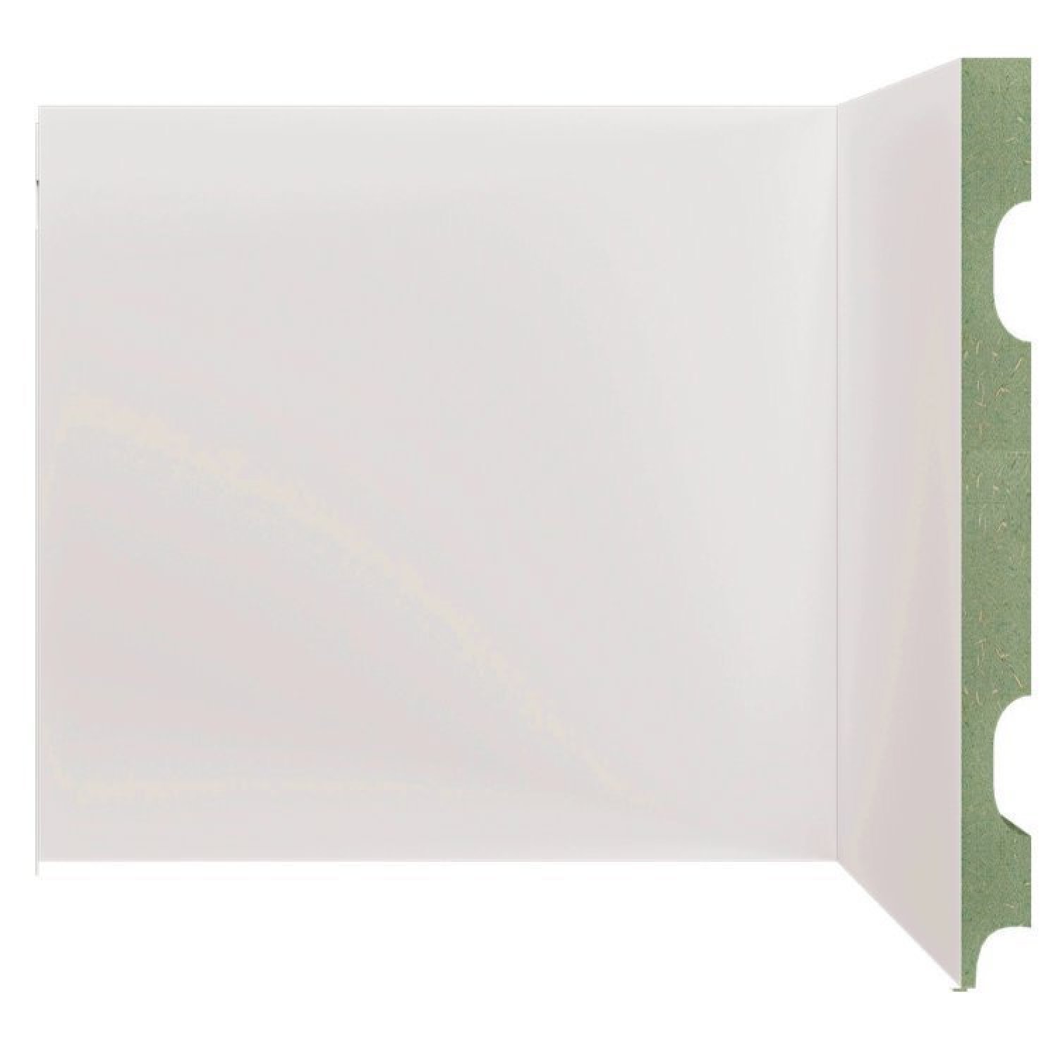 Kit Rodapé De Mdf 20cm X 15mm X 2,40m 30 Barras Liso Resistente A Umidade 2001 Moldufama Branco
