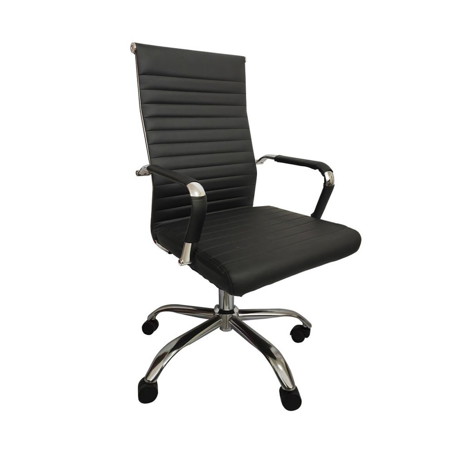 Cadeira Office Com Rodízio E Encosto Esteirinha Confort Preto