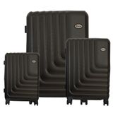 Conjunto de Malas de Viagem Expansível em ABS IKA Flex, Cadeado TSA Rodas Duplas 3Pcs P/M/G Grafite