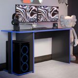 Escrivaninha Mesa Gamer Computador Notebook Estudo Trabalho Azul Valorant