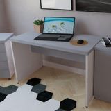 Mesa De Escritório Natus 40mm 90 Cm 60 Cm Bramov Móveis Branco/Cinza Cristal