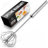 Batedor De Ovos Zulay Kitchen Push Whisk Em Aço Inoxidável