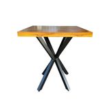 Mesa Madeira Teca Alumínio 70x70 - Preto