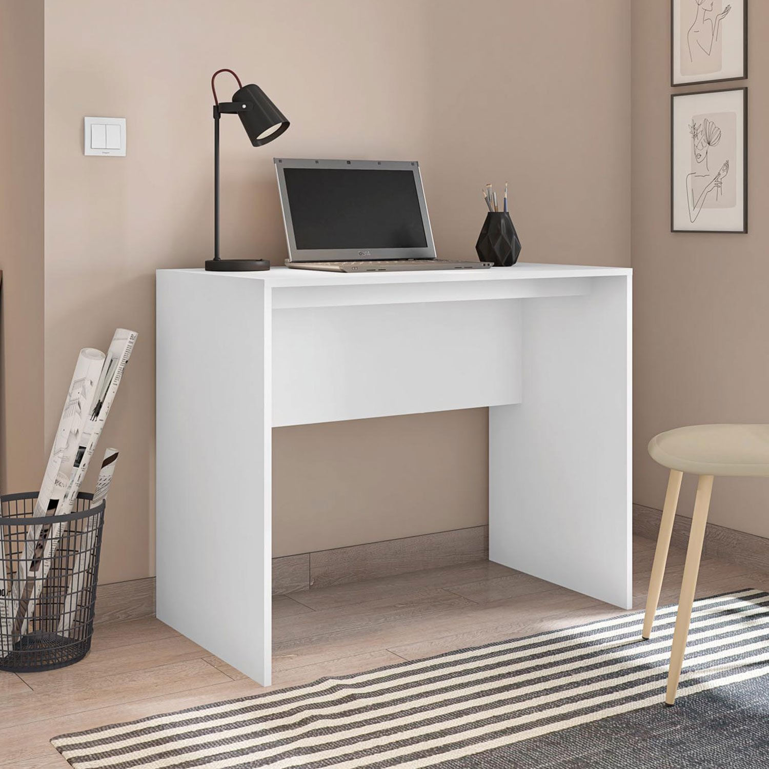 Escrivaninha 90cm Milan Caemmun Branco