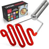 Espremedor De Batatas Zulay Kitchen Non-scratch Em Aço Inoxidável Vermelho
