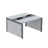 Mesa De Plataforma Dupla Para 2 Pessoas Corporativa 130x120/2p Cinza/grafito