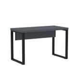 Mesa De Escritório Madeira 90x60x75cm M900pe40tub Grafito/preto