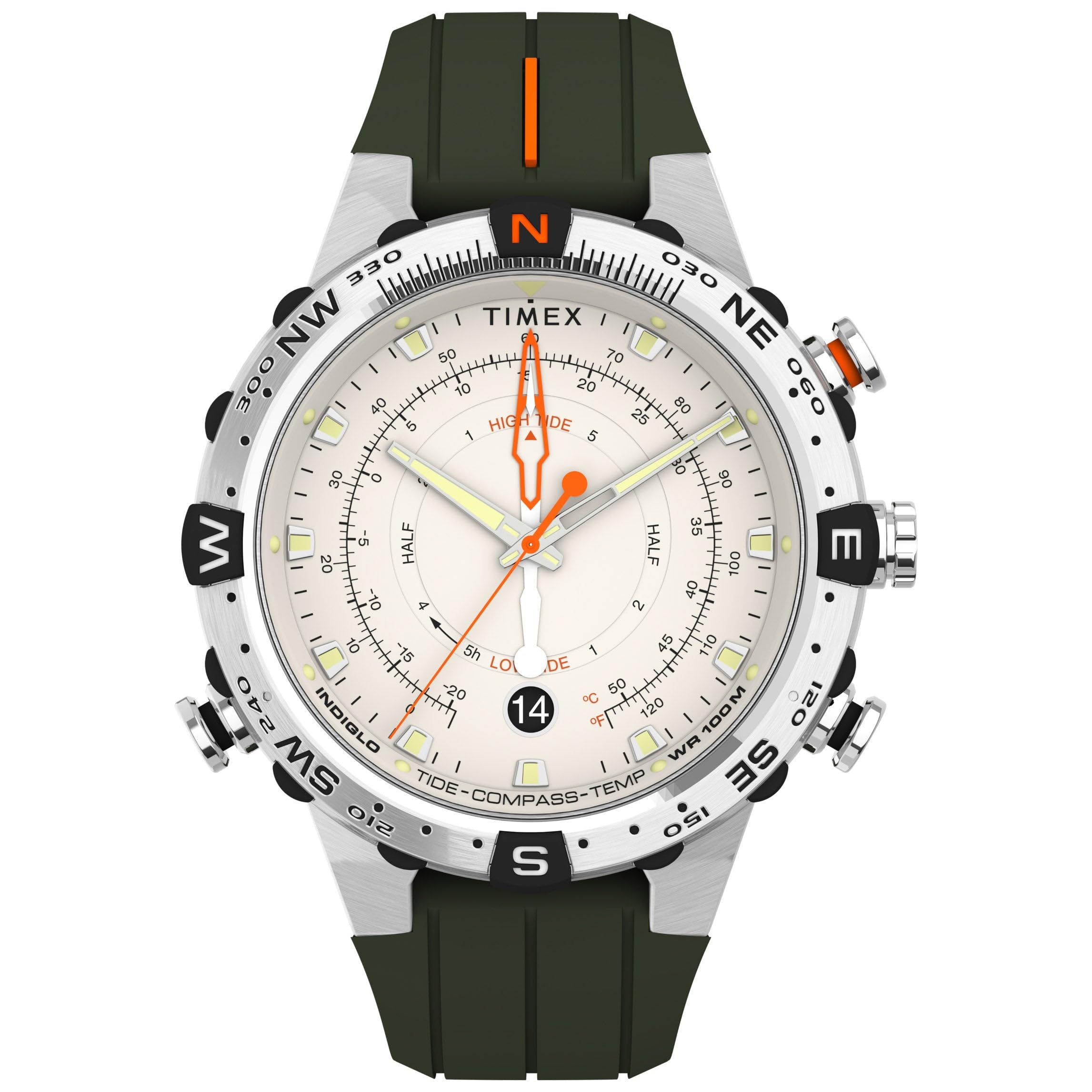 Relógio Timex Expedition Tide-temp-compass 45 Mm Para Homens