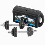Kit Maleta Halteres Completa 15kg Barra Anilha Dumbbell Wct