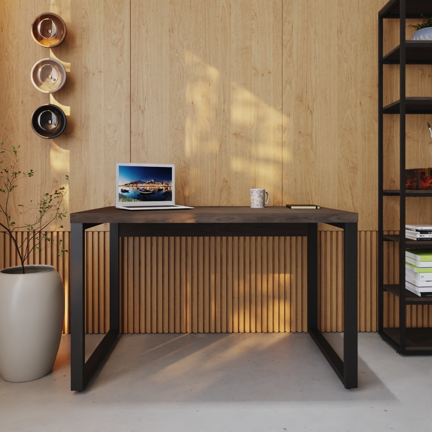 Escrivaninha Yon Operacional 120x70x75 Terracota/preto