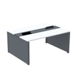 Mesa De Plataforma Dupla Para 2 Pessoas Corporativa 110x120/2p Branco/grafito