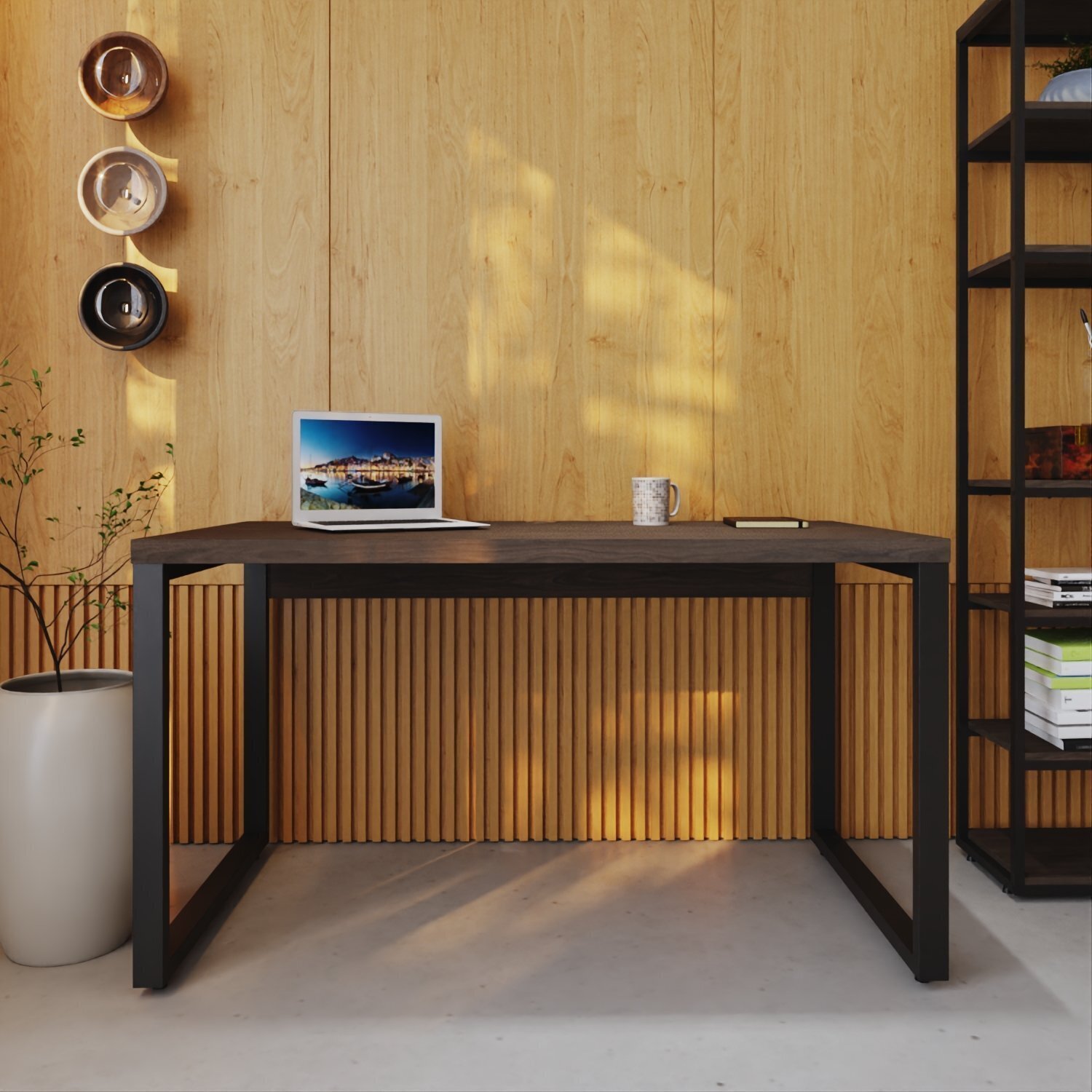 Escrivaninha Yon Operacional 135x70x75 Terracota/preto