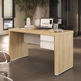 Kit 2 Peças Com Mesa Operacional Elegante 1400 E Gaveteiro Suspenso Organizador Carvalho/branco